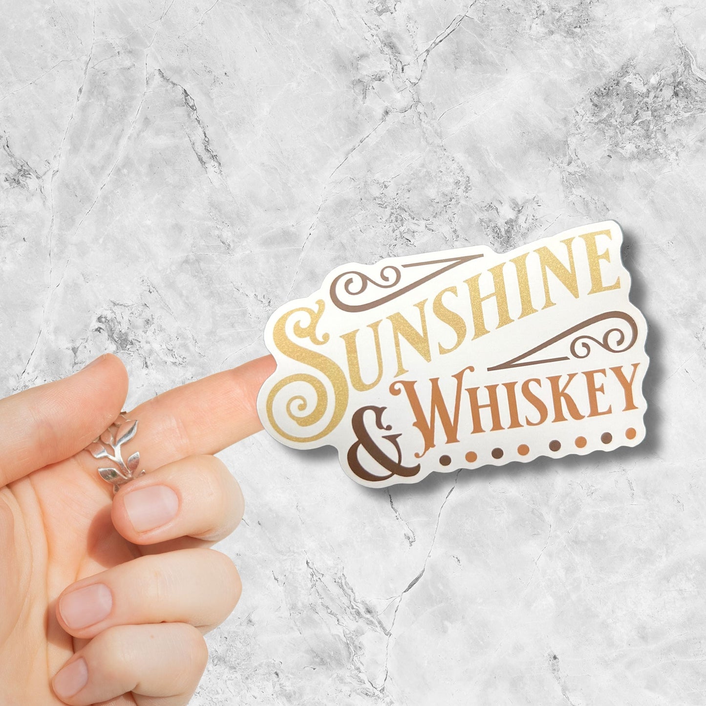 Sunshine and Whiskey Matte Sticker