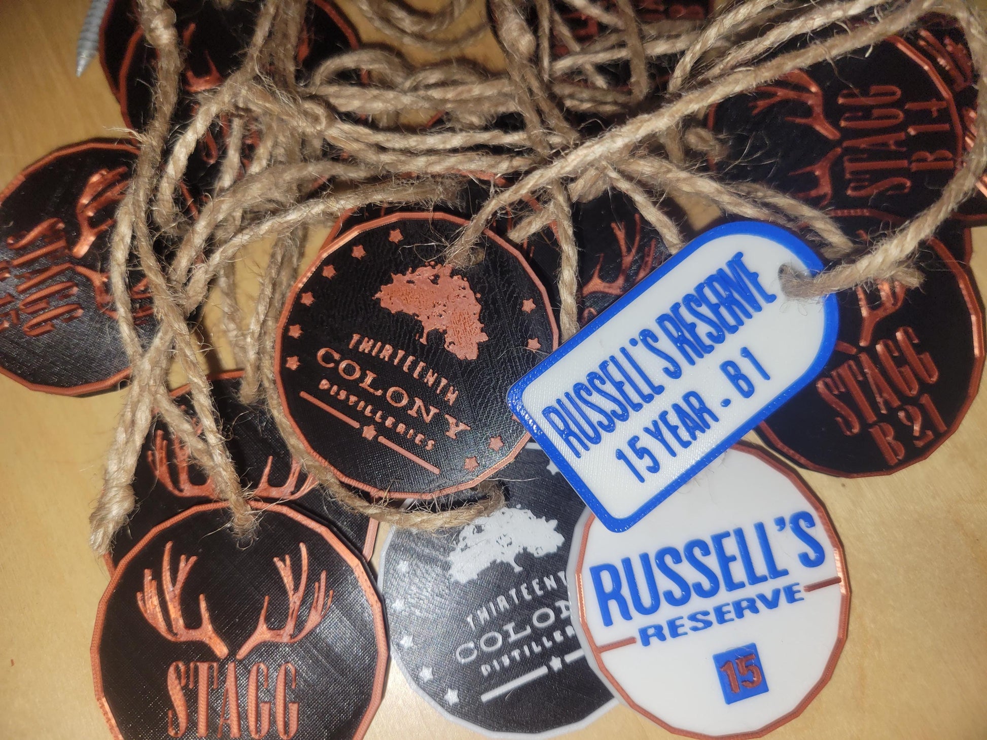 Russell's Reserve 13/15 Bottle Neck Tags