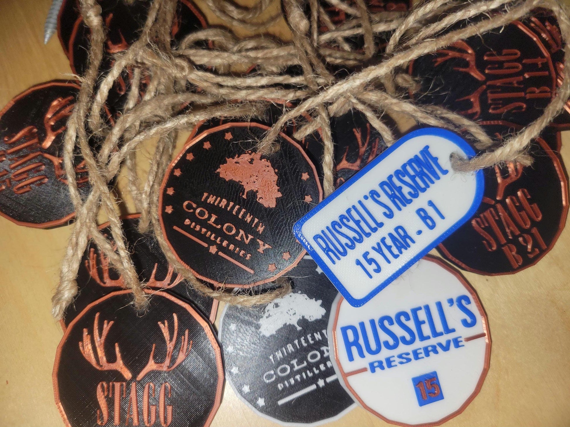 13th Colony Bottle Neck Tags